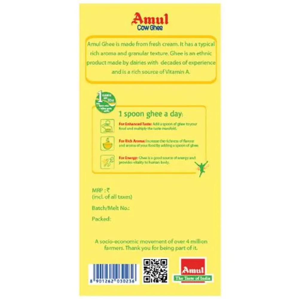 Amul Cow Ghee-Tuppa, 500 ml Pouch-2.webp